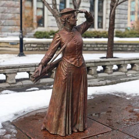 Louise Blanchard Bethune, FAIA, 1856–1913: Statue outside of Old Erie County Hall, Buffalo, NY.