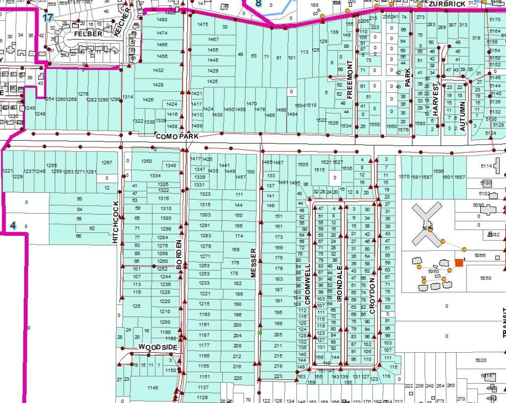 map of parcels being smoke tested