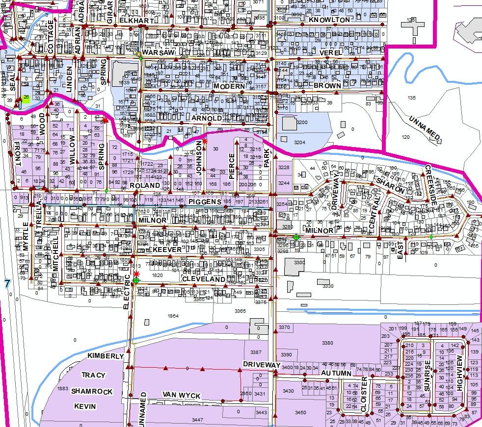 Map of parcels in Lackawanna