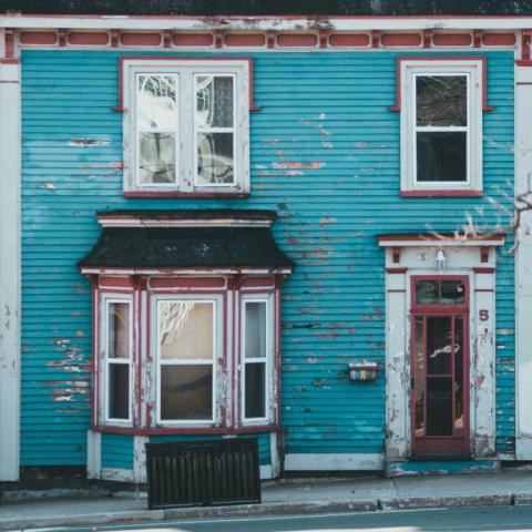 Older building With Peeling Paint