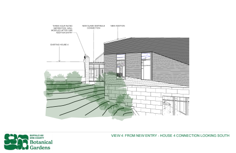 3d image view 4 - view of proposed expansion entrance looking south