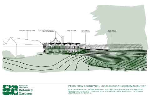 3d image view 6 - view of proposed expansion from South Park looking southeast