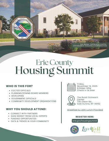Housing summit flyer. Click for text details
