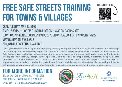 Safe streets training flyer image for May 12, 2026
