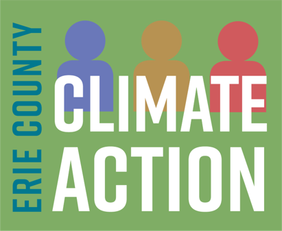 Climate action written over the silhouette of 3 people icons