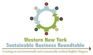 WNYSBR Logo, a circle made of two connecting arrows with dots representing people.