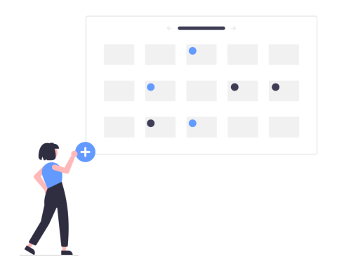 illustration of a person looking at a calendar