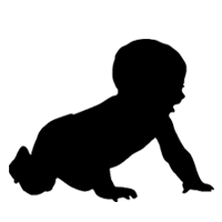 Infant crawling graphic