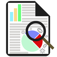 graphic representing a report with charts