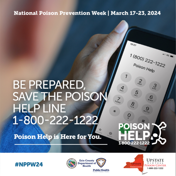 Be prepared. Save the Poison Help Line - 1-800-222-1222