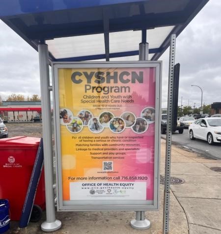 CYSHCN bus stop ad