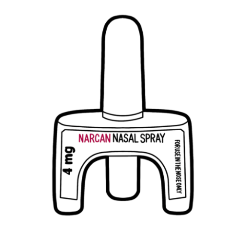 Illustrated Narcan Nasal Spray (4mg dose)