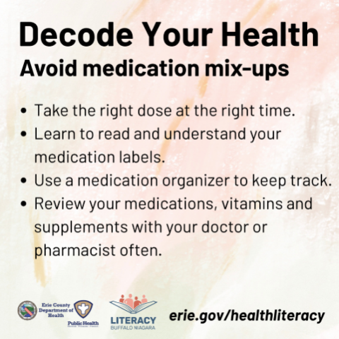 Decode your health and avoid medication mixups - take the right dose at the right time.