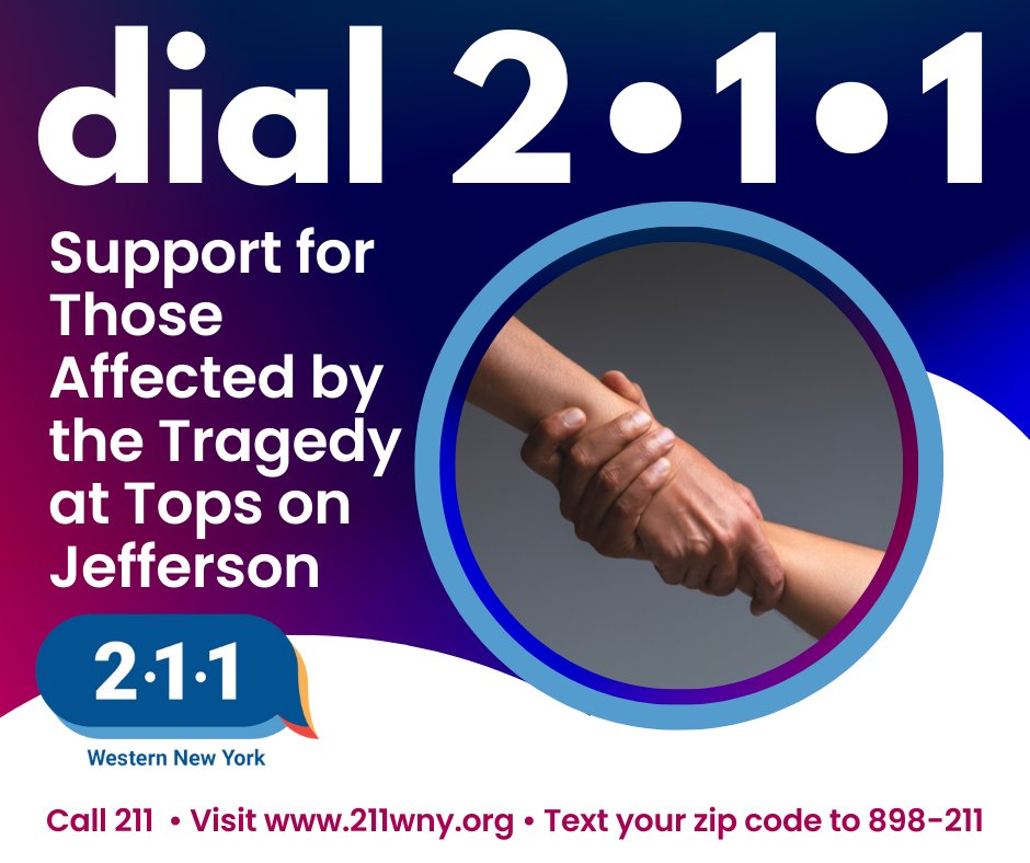 2-1-1 Flyer for continued services for Jefferson tragedy