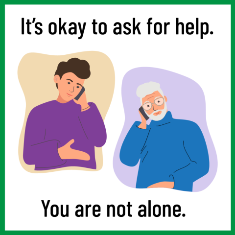 younger person talking to an older person on the phone