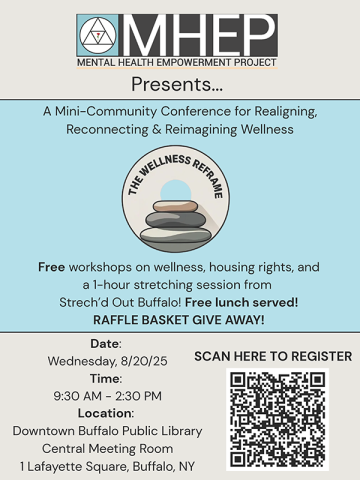 Free workshops on wellness, 8/20/25, 9:30am-2:30pm, downtown Buffalo Public Library