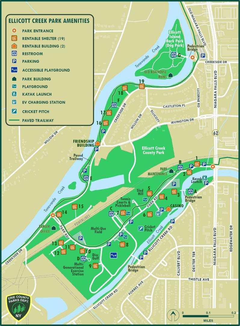 Ellicott Creek Park Amenities Map