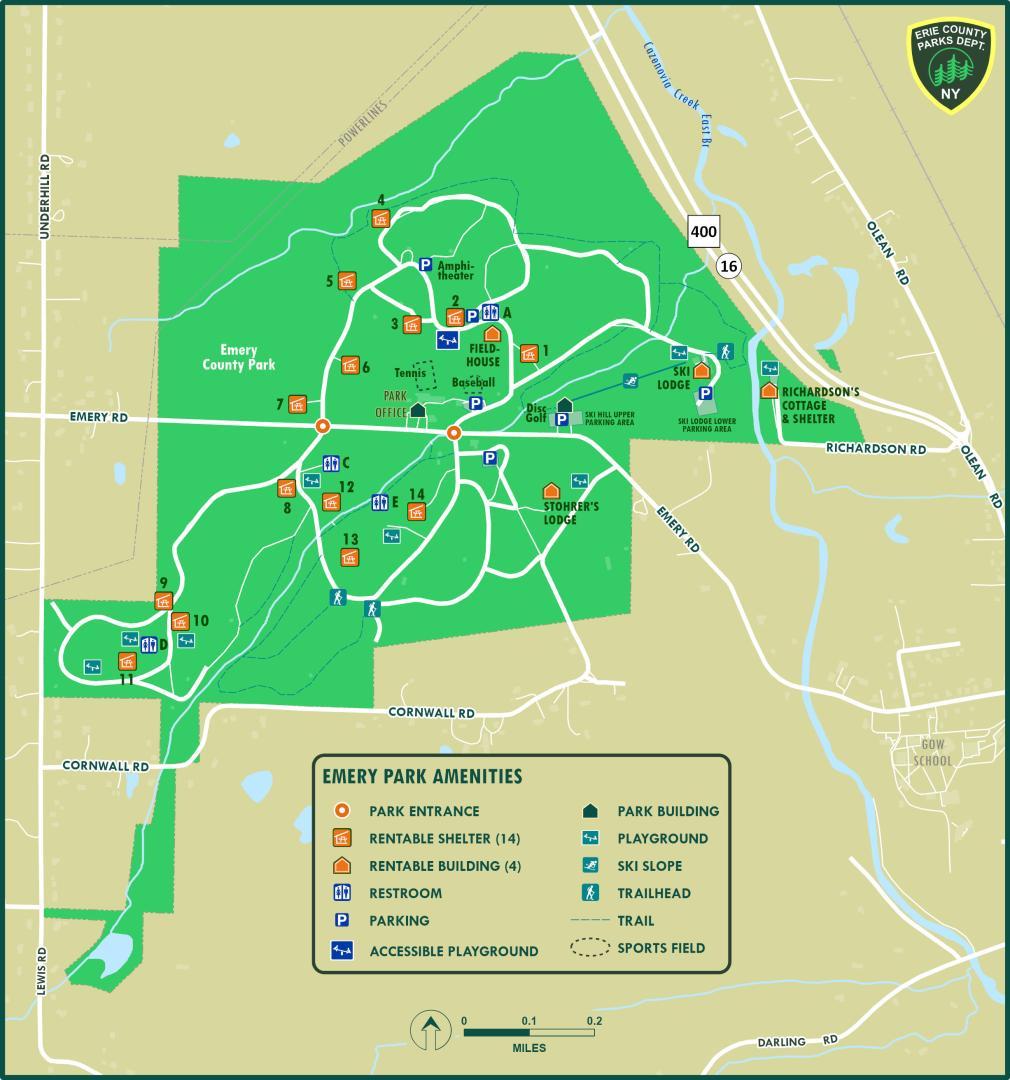 Emery Park Amenities Map