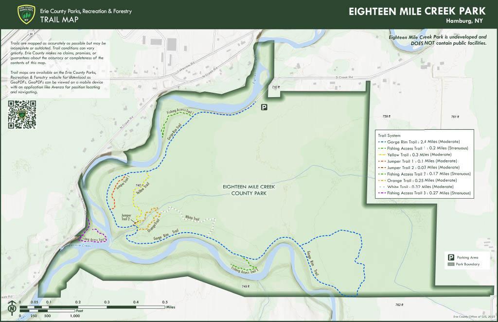 18 mile creek trail map