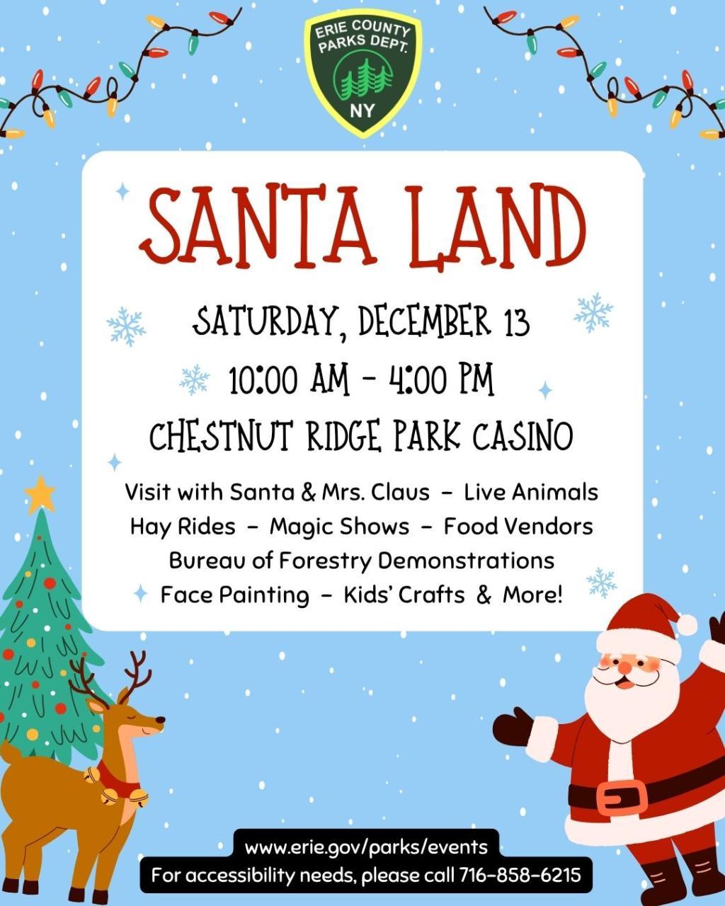 Santa Land event announcement