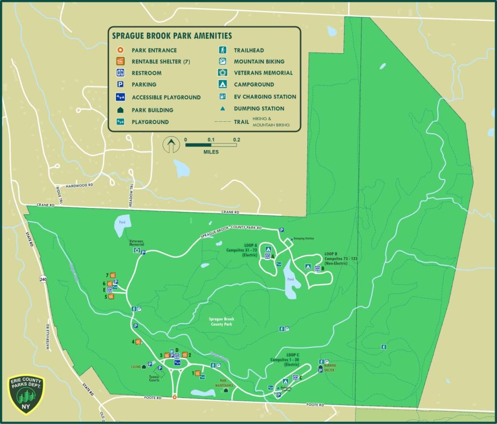 Sprague Brook Park Amenities Map