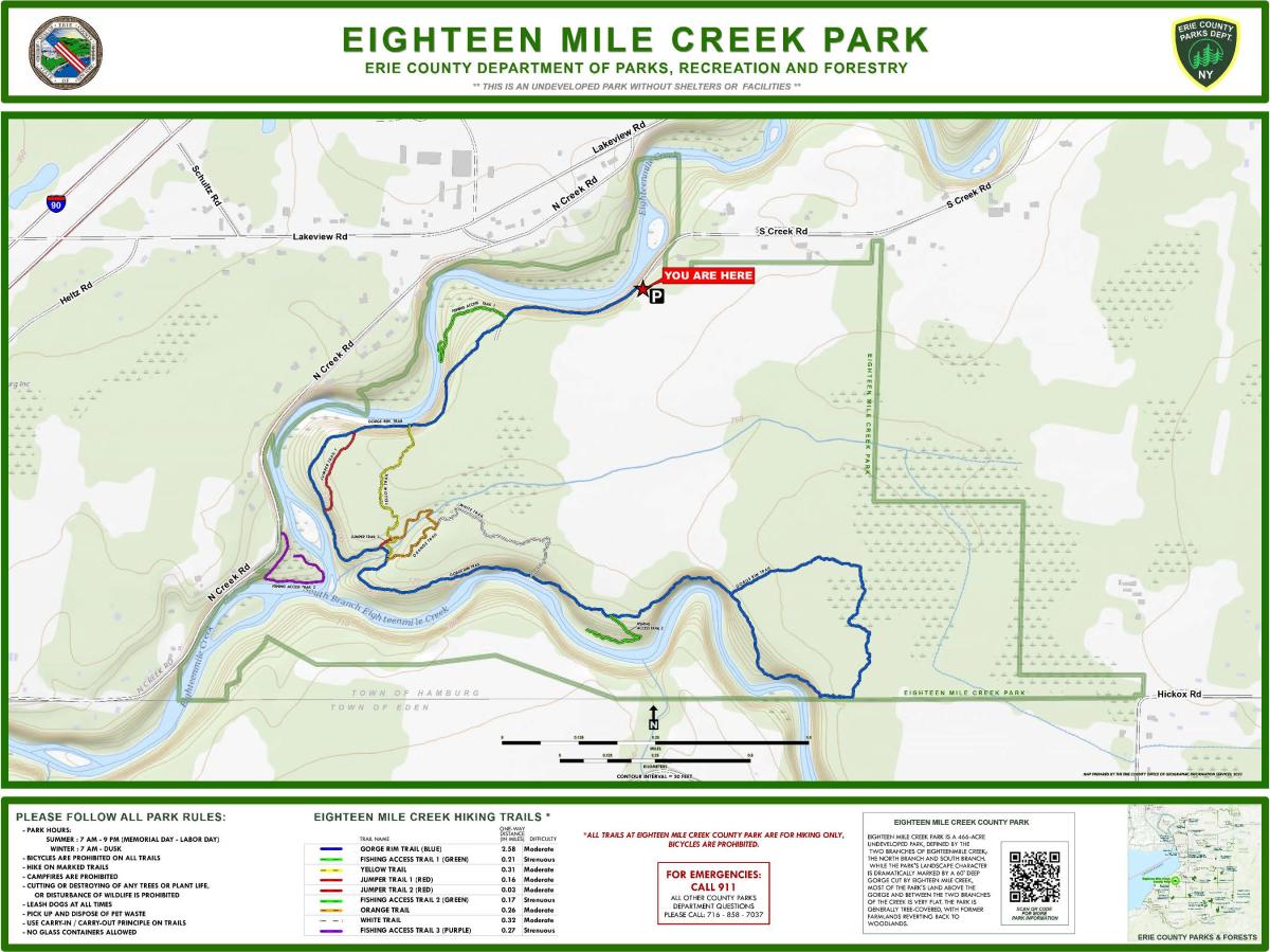 18 Mile Creek Conservation Park Map