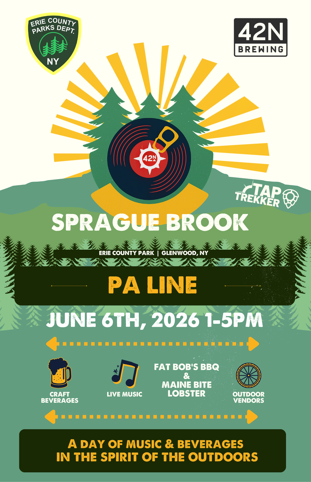 Flyer for 42 North Field Day at Sprague Brook Park