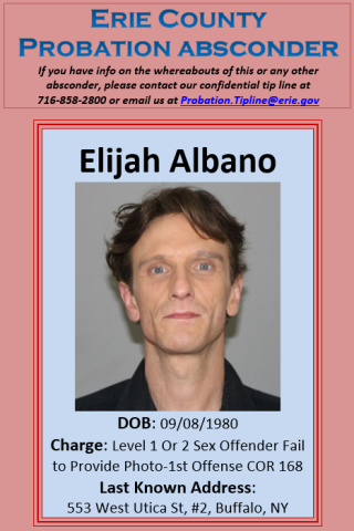 Probation Absconder Elijah Albano